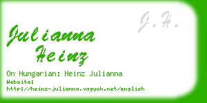 julianna heinz business card